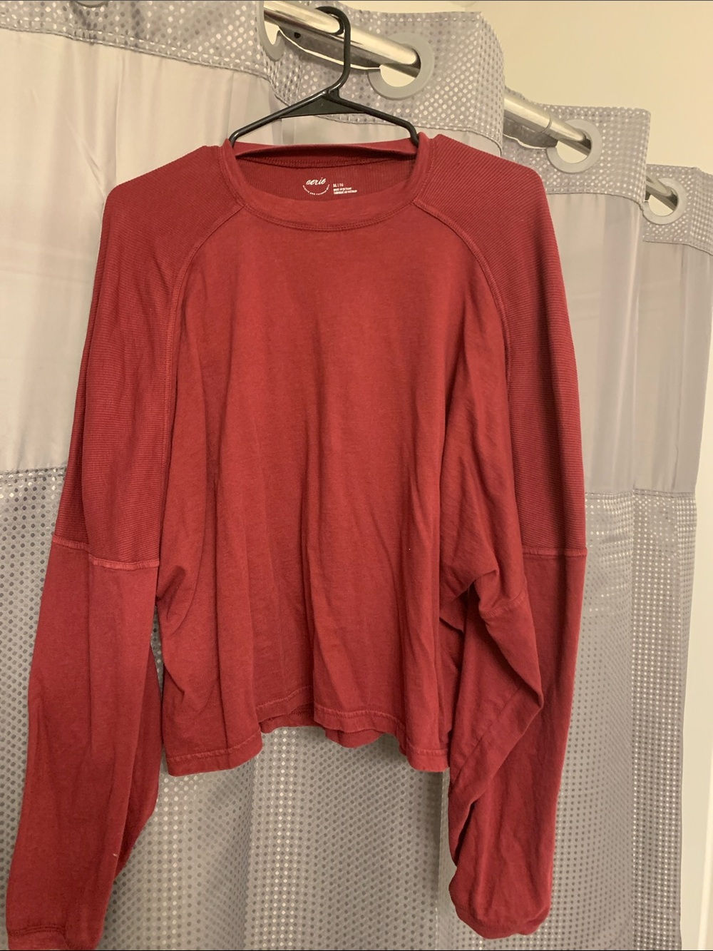 aerie Crewneck Sweater in Deep Red